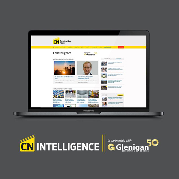 Image of Glenigan and CN Intelligence website