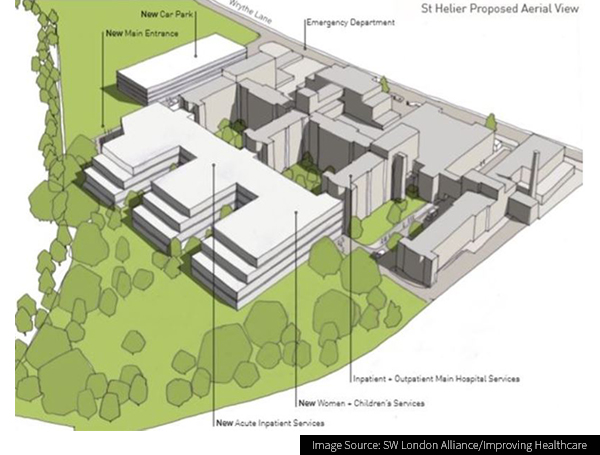 Plan of the Epsom and St Helier University Hospitals