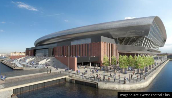 Football Stadium Construction at Bramley-Moore Dock  