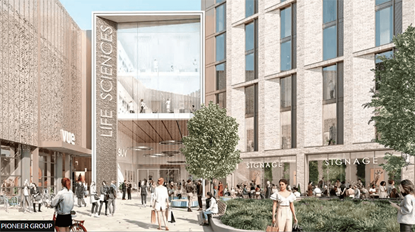 CGI of Grafton Life Sciences Building in Cambridge