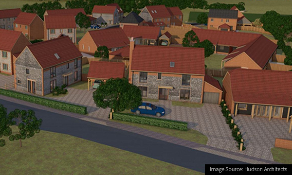 CG Image of a new hosing development in Roughton, Norfolk