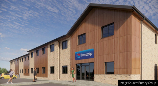 CGI of the new Travelodge hotel in Harwich, Essex 